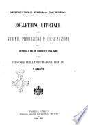 Bollettino ufficiale delle nomine, promozioni e destinazioni negli uffiziali dell'esercito italiano e nel personale dell'amministrazione militare