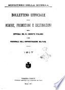 Bollettino ufficiale delle nomine, promozioni e destinazioni negli uffiziali dell'esercito italiano e nel personale dell'amministrazione militare