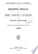 Bollettino ufficiale delle nomine, promozioni e destinazioni negli uffiziali dell'esercito italiano e nel personale dell'amministrazione militare