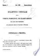 Bollettino ufficiale delle nomine, promozioni, tramutamenti ed altri provvedimenti nel personale appartenente al Corpo della R. Guardia di finanza