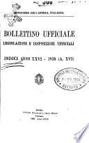 Bollettino ufficiale legislazione e disposizioni ufficiali