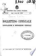 Bollettino ufficiale legislazione e disposizioni ufficiali