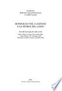 Bonifacio VIII, i Caetani e la storia del Lazio