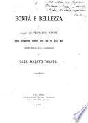 Bontà e bellezza o Brani de'Promessi sposi nel doppio testo del '27 e del '40