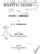 Bozzetti critici della società lombarda