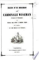 Brano d'un discorso del Cardinale Wiseman Arcivescovo di Westminster e memorie sull'antico e moderno tesoro della Basilica di San Marco in Venezia