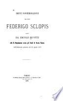 Breve commemorazione del conte Federigo Sclopis