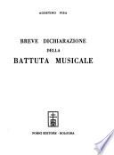 Breve dichiarazione della battuta musicale