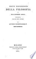 Breve esposizione della filosofia di Melchiorre Gioja (etc.)