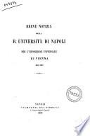 Breve notizia della r. università di Napoli per l'esposizione universale di Vienna nel 1873