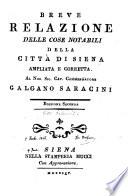 Breve relazione delle cose notabili della città di Siena ampliata