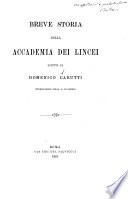 Breve storia della Accademia dei Lincei