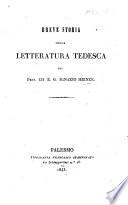 Breve storia della Letteratura Tedesca