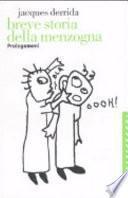 Breve storia della menzogna. Prolegomeni