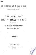Brevi rilievi dell'avv. Natale Condorelli in difesa di Alberto Herbert Eady, imputato di varie falsità