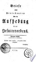 Briefe eines Protestanten über die Aufhebung des Jesuiterordens