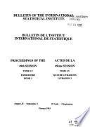 Bulletin de L'Institut International de Statistique