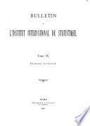 Bulletin de L'Institut International de Statistique