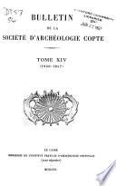 Bulletin de la Société d'archéologie copte