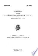 Bulletin de la Société entomologique d'Égypte