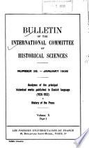 Bulletin of the International Committee of Historical Sciences