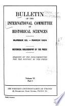 Bulletin of the International Committee of Historical Sciences