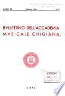 Bullettino dell'Accademia musicale chigiana