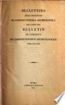 Bullettino dell'Instituto di Corrispondenza Archeologica