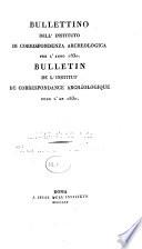 Bullettino dell'Instituto di corrispondenza archeologica