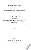 Bullettino dell'Instituto di corrispondenza archeologica