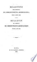 Bullettino dell'Instituto di corrispondenza archeologica