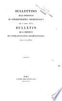 Bullettino dell'Instituto di corrispondenza archeologica