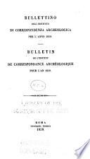 Bullettino dell'Instituto di corrispondenza archeologica
