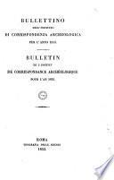Bullettino dell'Instituto di corrispondenza archeologica