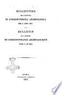 Bullettino dell'Instituto di corrispondenza archeologica per l'anno..