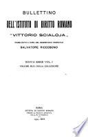Bullettino dell'Istituto di diritto romano