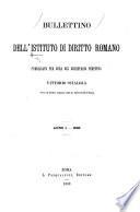 Bullettino dell'Istituto di diritto romano