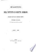 Bullettino dell'Istituto di Diritto romano