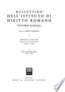 Bullettino dell'Istituto di diritto romano