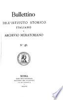 Bullettino dell'Istituto storico italiano e archivio muratoriano