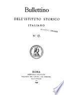 Bullettino dell'Istituto storico italiano