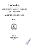 Bullettino dell'Istituto storico italiano per il Medio Evo e archivio muratoriano