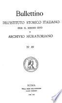 Bullettino dell'Istituto storico italiano per il Medio Evo e archivio muratoriano