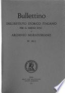 Bullettino dell'Istituto storico italiano per il Medio Evo e archivio muratoriano