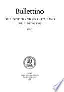 Bullettino dell'Istituto storico italiano per il Medio Evo e archivio muratoriano