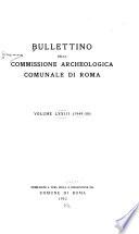 Bullettino della Commissione archeologica comunale di Roma