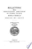Bullettino della Deputazione abruzzese di storia patria