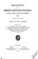 Bullettino della Società dantesca italiana
