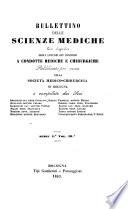 Bullettino delle scienze mediche
