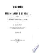 Bullettino di bibliografia e di storia delle science matematiche e fisiche